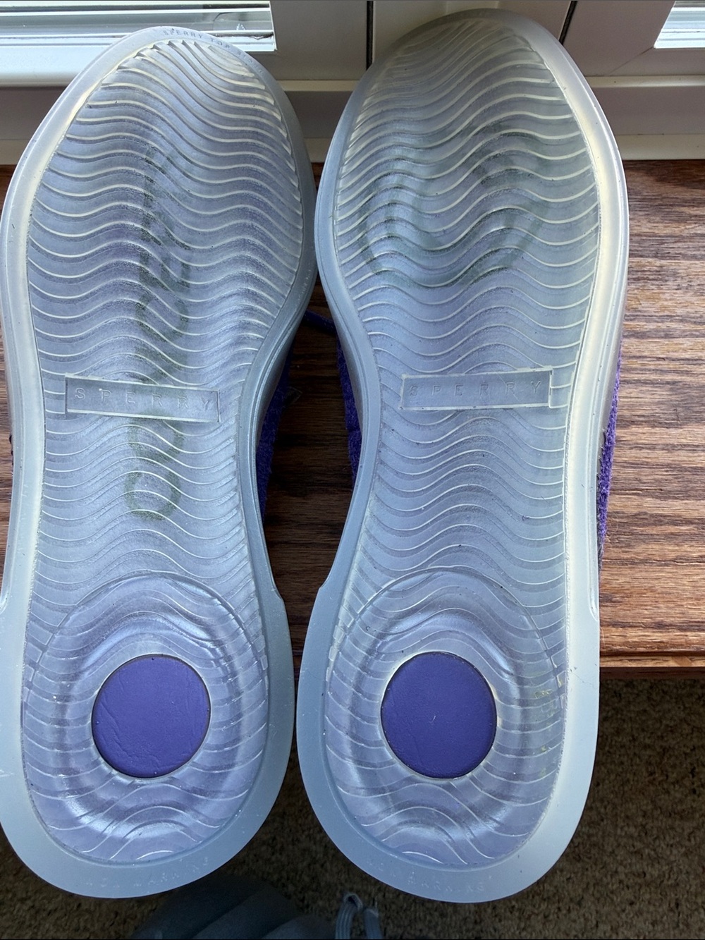 Sperry Men’s Purple Wool-Blend Boat Shoes - Picture 4 of 4